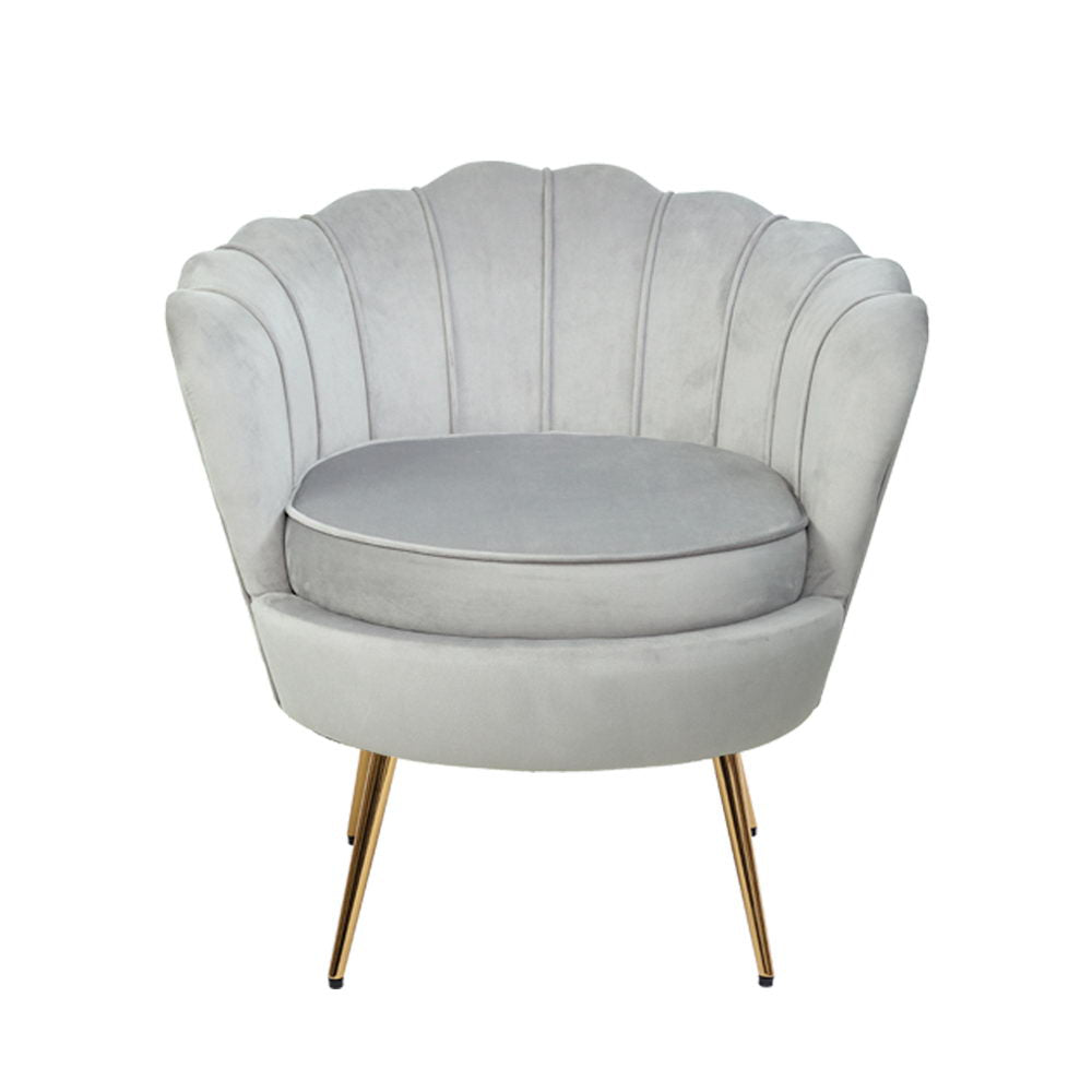 Artiss Armchair Velvet Grey Callista-2