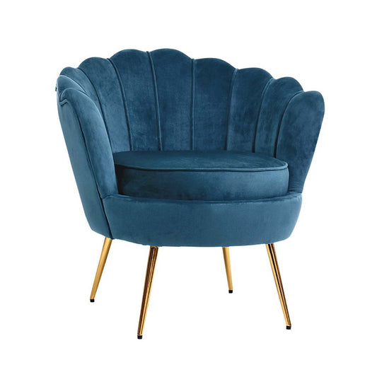 Artiss Armchair Velvet Blue Callista-0