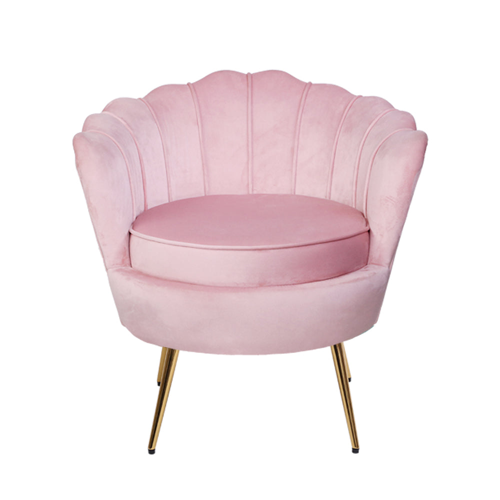 Artiss Armchair Velvet Pink Callista-2