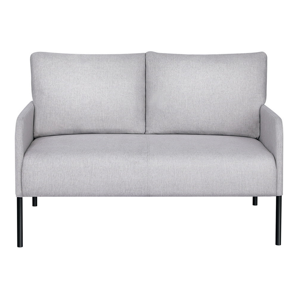 Artiss Armchair 2-Seater Sofa Pillow Linen Grey-2