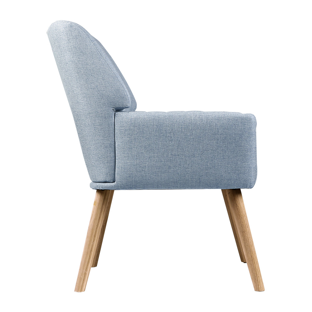 Artiss Armchair Fabric Blue Grey Sebastini-3