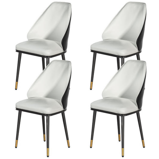 Artiss Dining Chairs Set of 4 Leather Seat Beige and Black-0