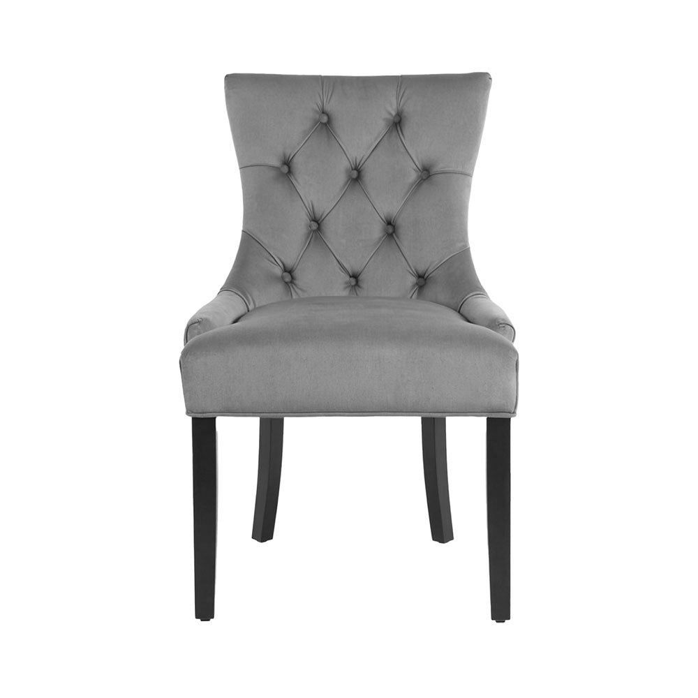 Artiss Dining Chairs Set of 4 Velvet French Provincial Grey-2