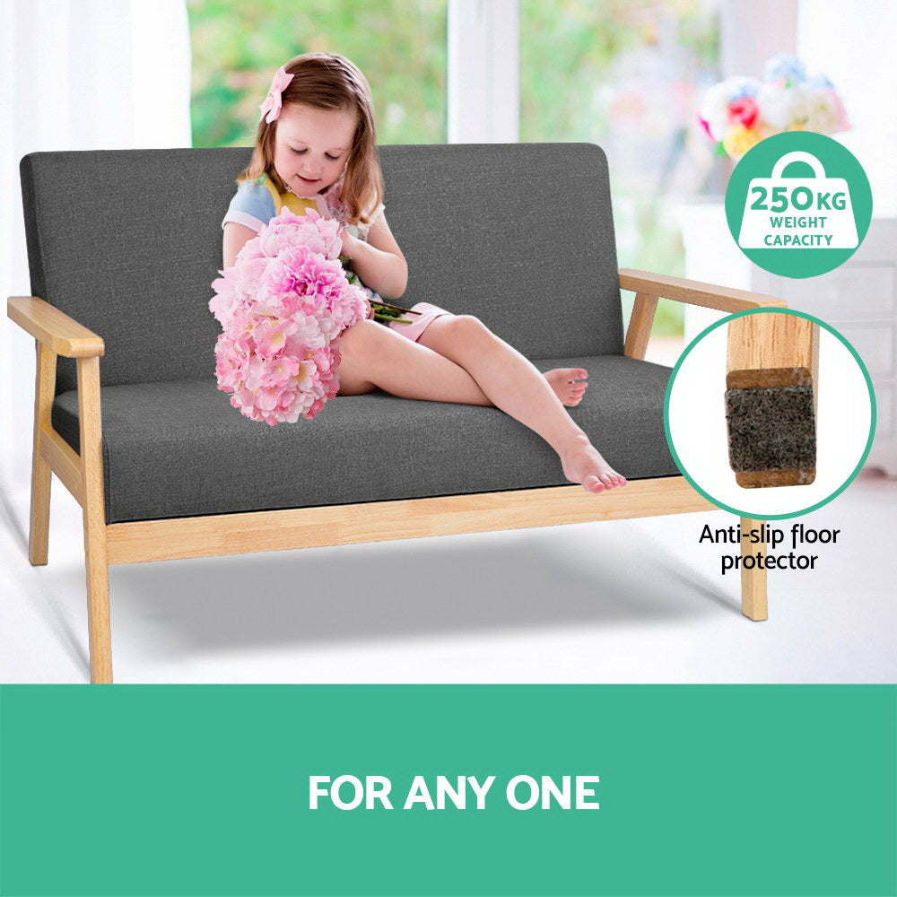 Artiss 2-Seater Sofa Armchair Skane-5