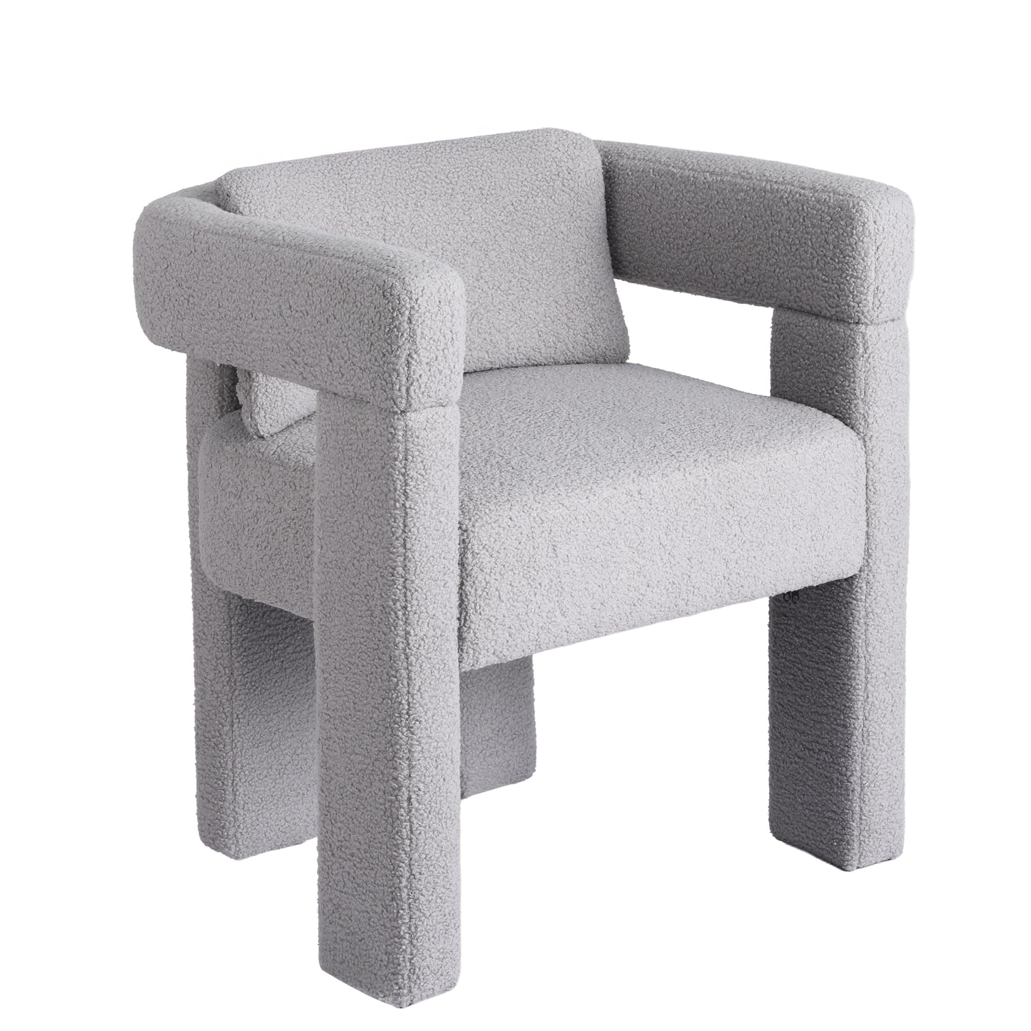 Artiss Armchair Accent Chair Lounge Sofa Couch Boucle Fabric Grey