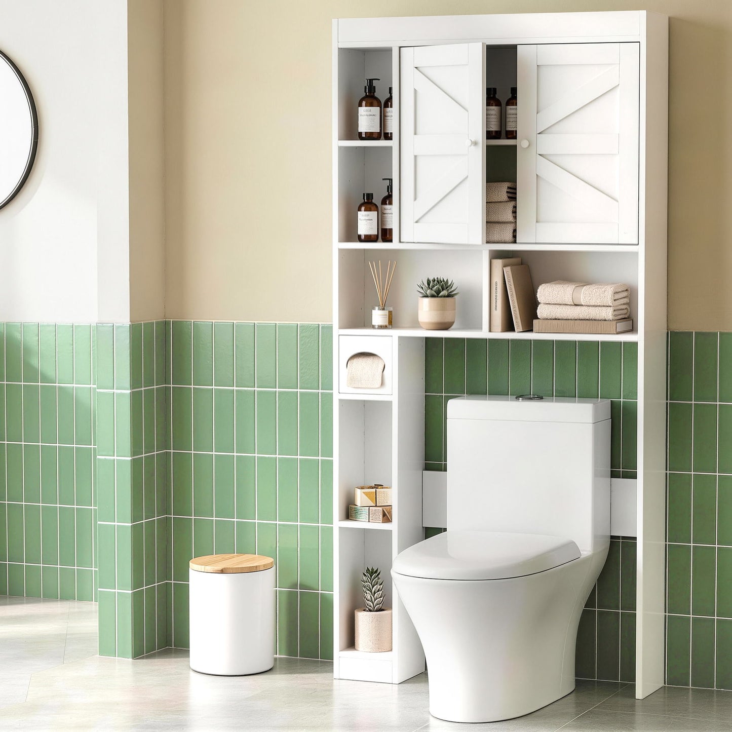 Artiss Bathroom Storage Cabinet Over The Toilet Organiser Laundry Shelf Holder