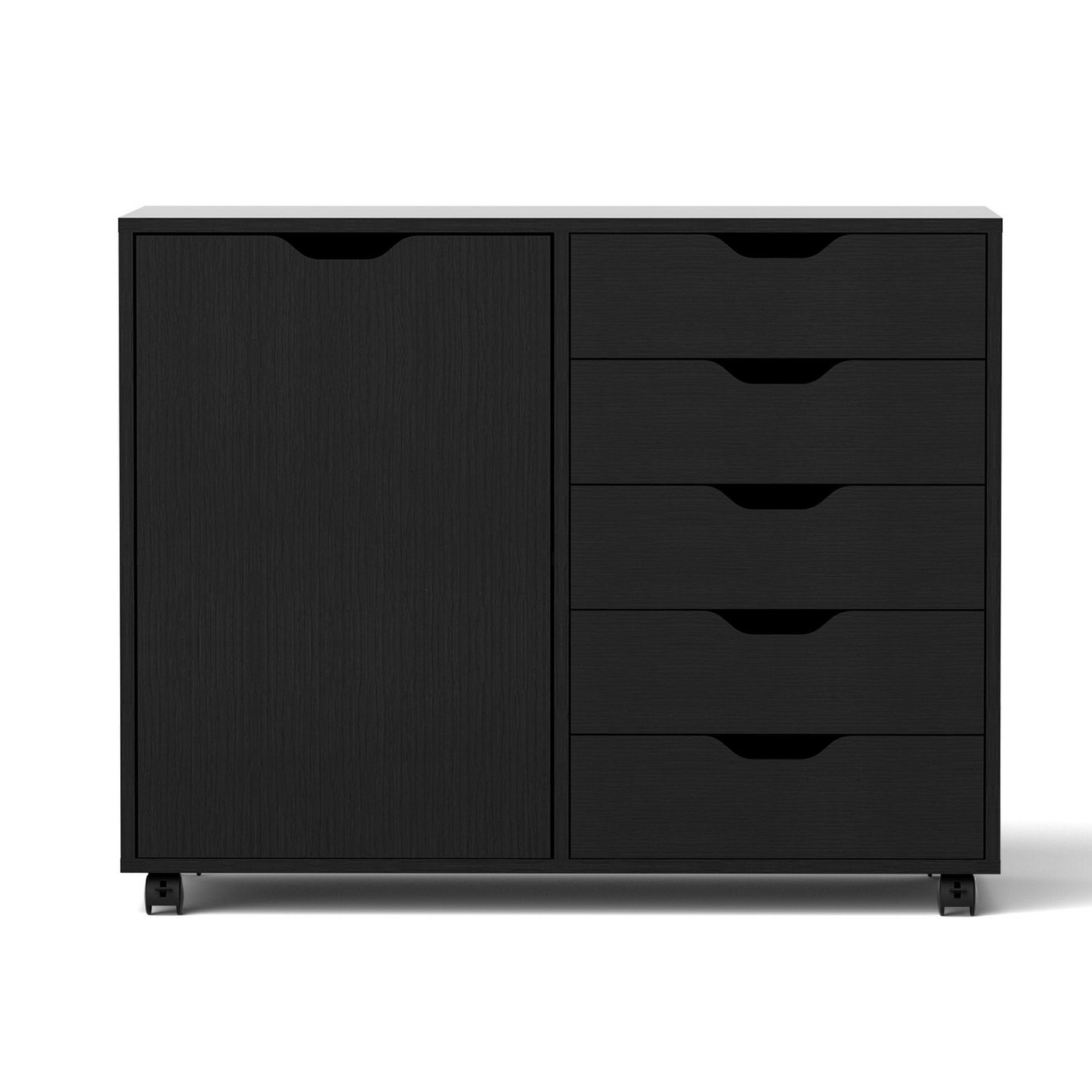 Artiss Mobile Filing Cabinet 5 Drawer with Door Modern Storage Cabinet Printer Stand