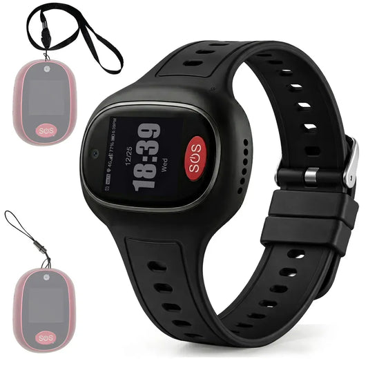 EQUIPMED Fall Detection Alarm Watch/Pendant with GPS and SOS Emergency Button, for Seniors, Location Tracking, 2-Way Calling, iPhone and Android Compatible