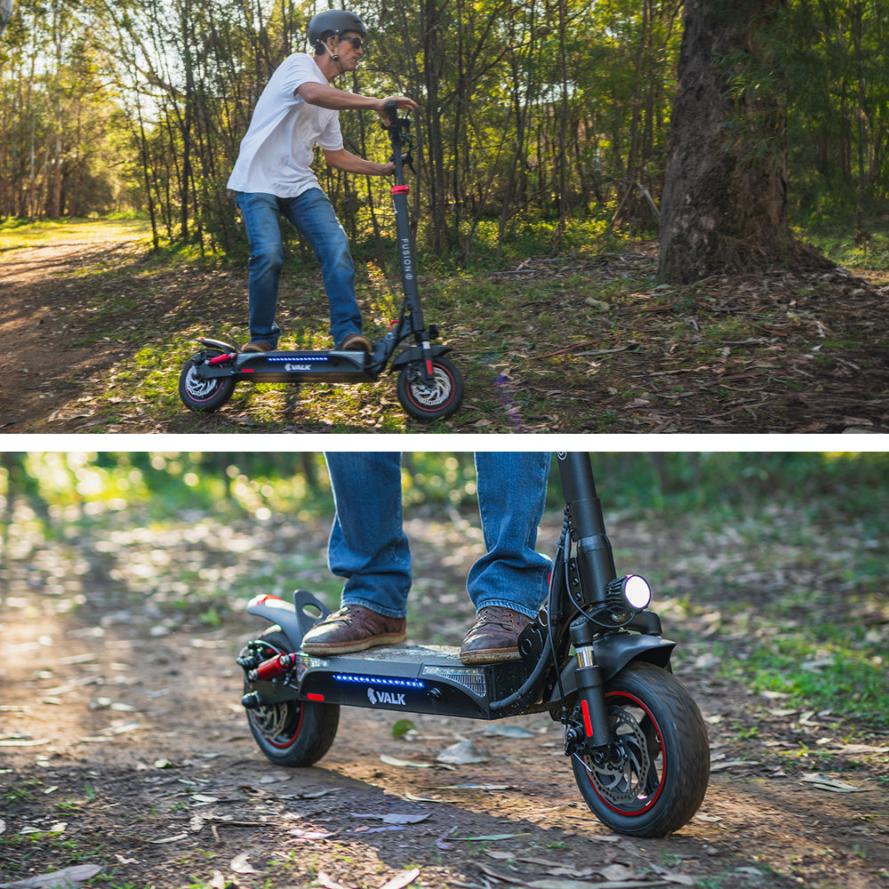 VALK Fusion 5 Electric Scooter, 500W, AU Compliant, 48V 13Ah Lithium, 50km Range, 40km/h, Quad Shocks, 10 inch Tyres