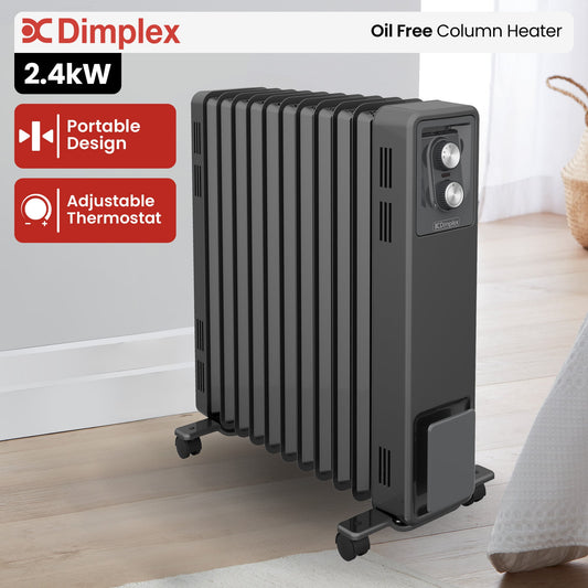 Dimplex Oil Free 2.4kW Column Heater w/ Thermostat in Black