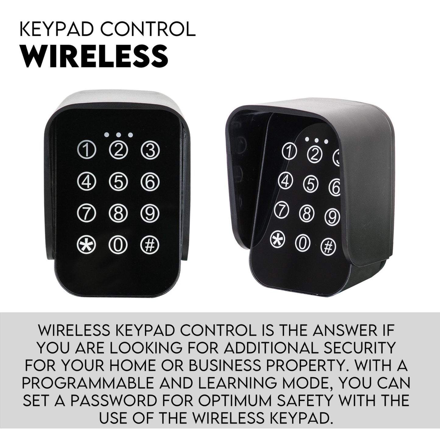 Full Solar Automatic 40W Double Swing Gate Opener Remote Keypad Control