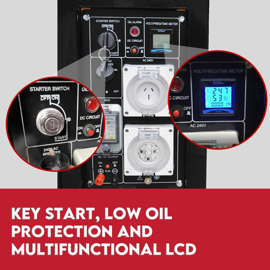 8.4kW Max 6kW Rated Diesel Generator New Single Phase Commercial