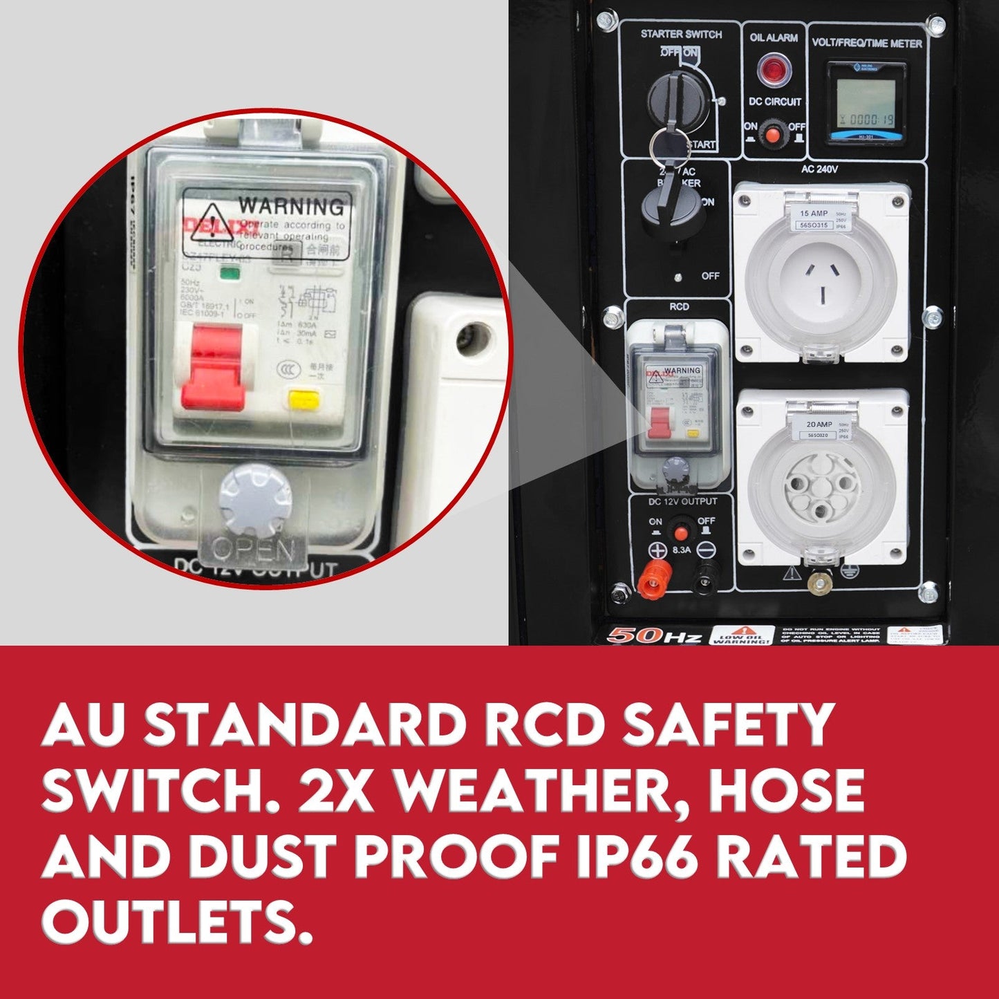 8.4kW Max 6kW Rated Diesel Generator New Single Phase Commercial