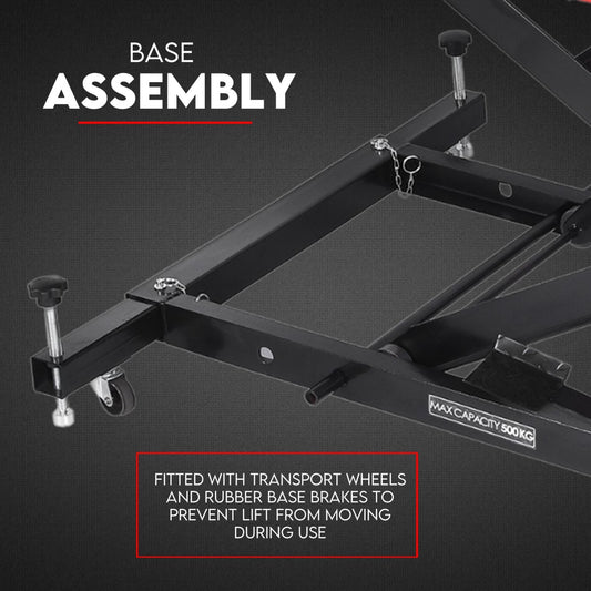 500Kg Hydraulic Motorcycle Lift Motorbike Stand Bike Jack Hoist Lift Table