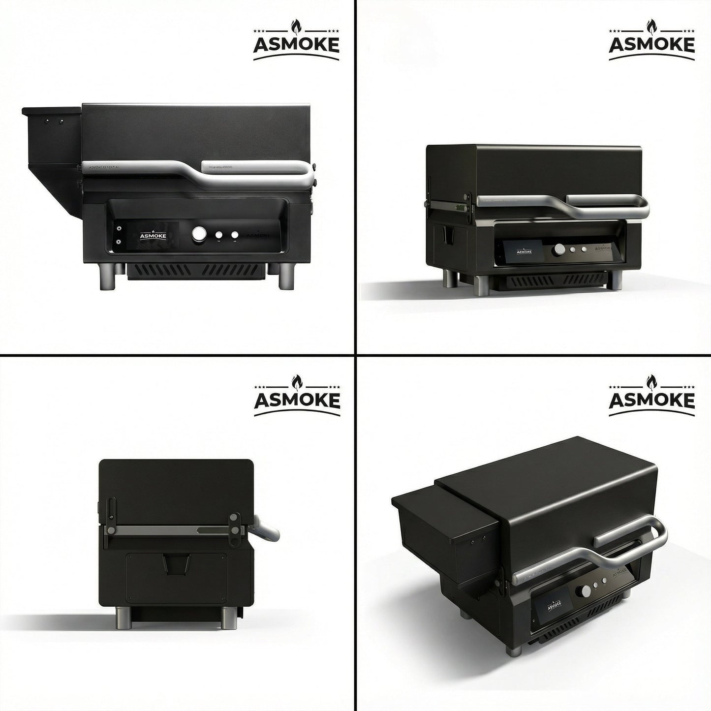 ASMOKE Essential Portable Wireless Pellet Smoker - Battery Powered 8-in-1 Mini BBQ Grill with Smart Temp Control & Meat Probe for Camping & RV