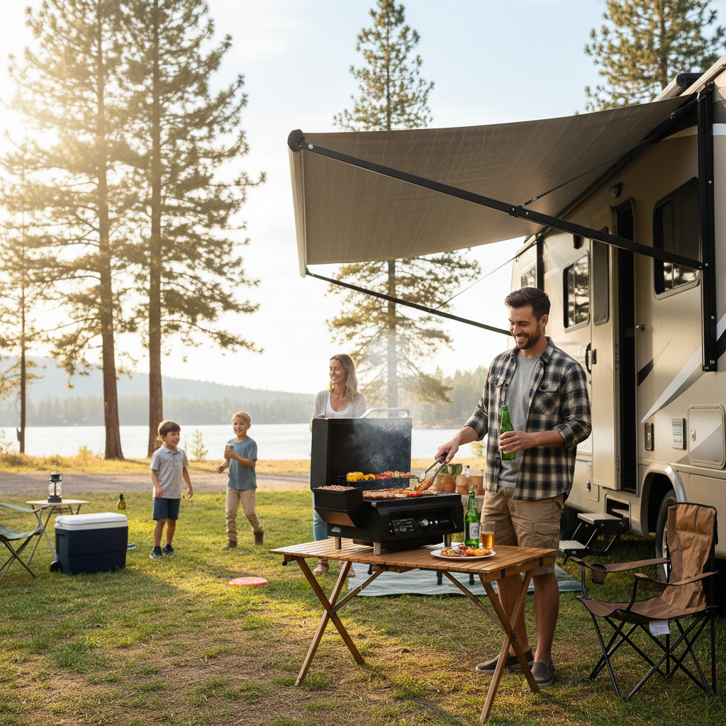 ASMOKE Essential Portable Wireless Pellet Smoker - Battery Powered 8-in-1 Mini BBQ Grill with Smart Temp Control & Meat Probe for Camping & RV