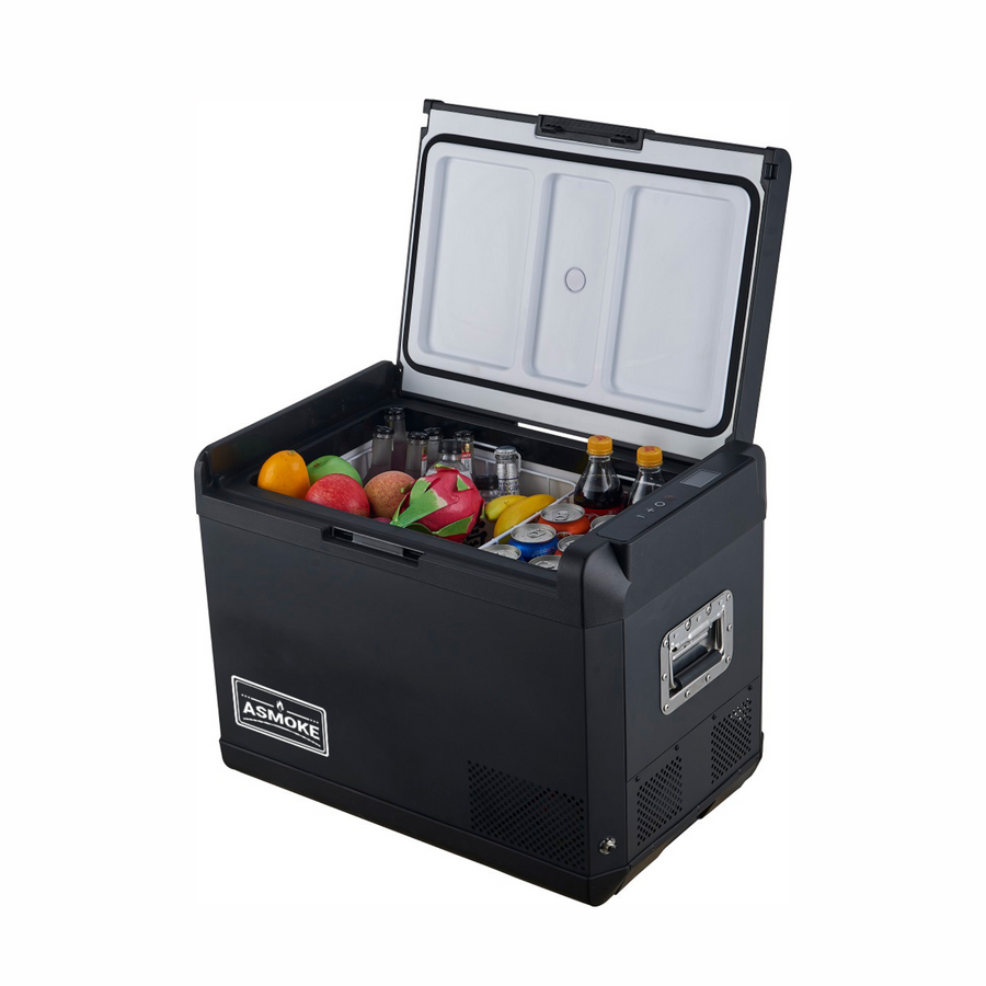 ASMOKE Premium Mini Fridge | 37L Compact Refrigerator with Roll-Bond Evaporator & Internal Light