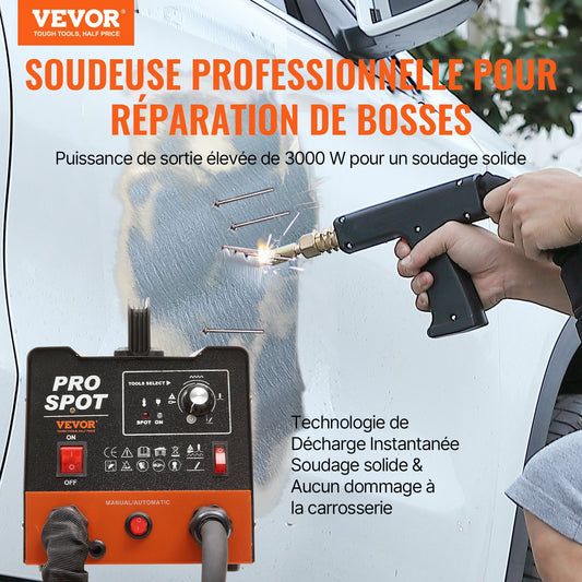 Stud Welder Dent Repair Kit, 3KW Spot Welder Dent Puller with 6 Welding Modes, Auto Body Spot Welding Dent Puller Machine & 16 Types of Welding Accessories for Car, Truck, Motorcycle Dent Repair