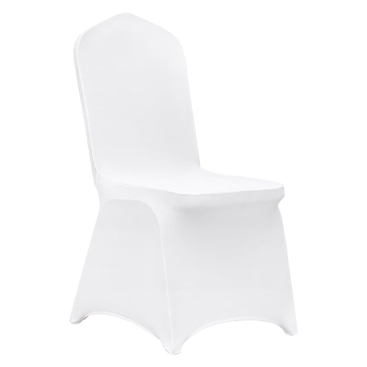 Stretch Spandex Folding Chair Covers, Universal Fitted Chair Cover, Removable Washable Protective Slipcovers, for Wedding, Holiday, Banquet, Party, Celebration, Dining (200PCS White)