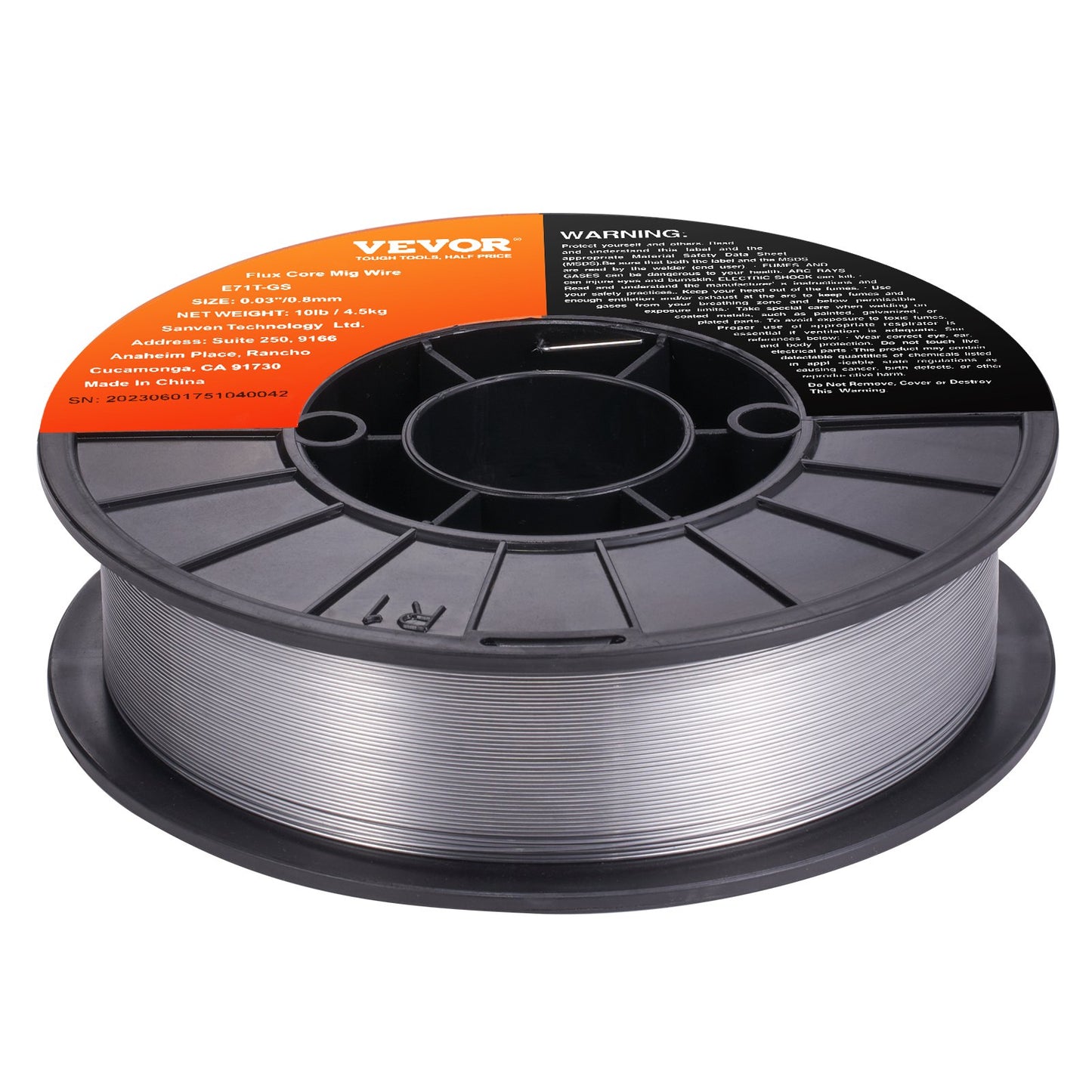 Flux Core Welding Wire, E71T-GS 0.030-inch 10LBS, Gasless Mild Steel MIG Welding Wire with Low Splatter for All Position Arc Welding and Outdoor Use