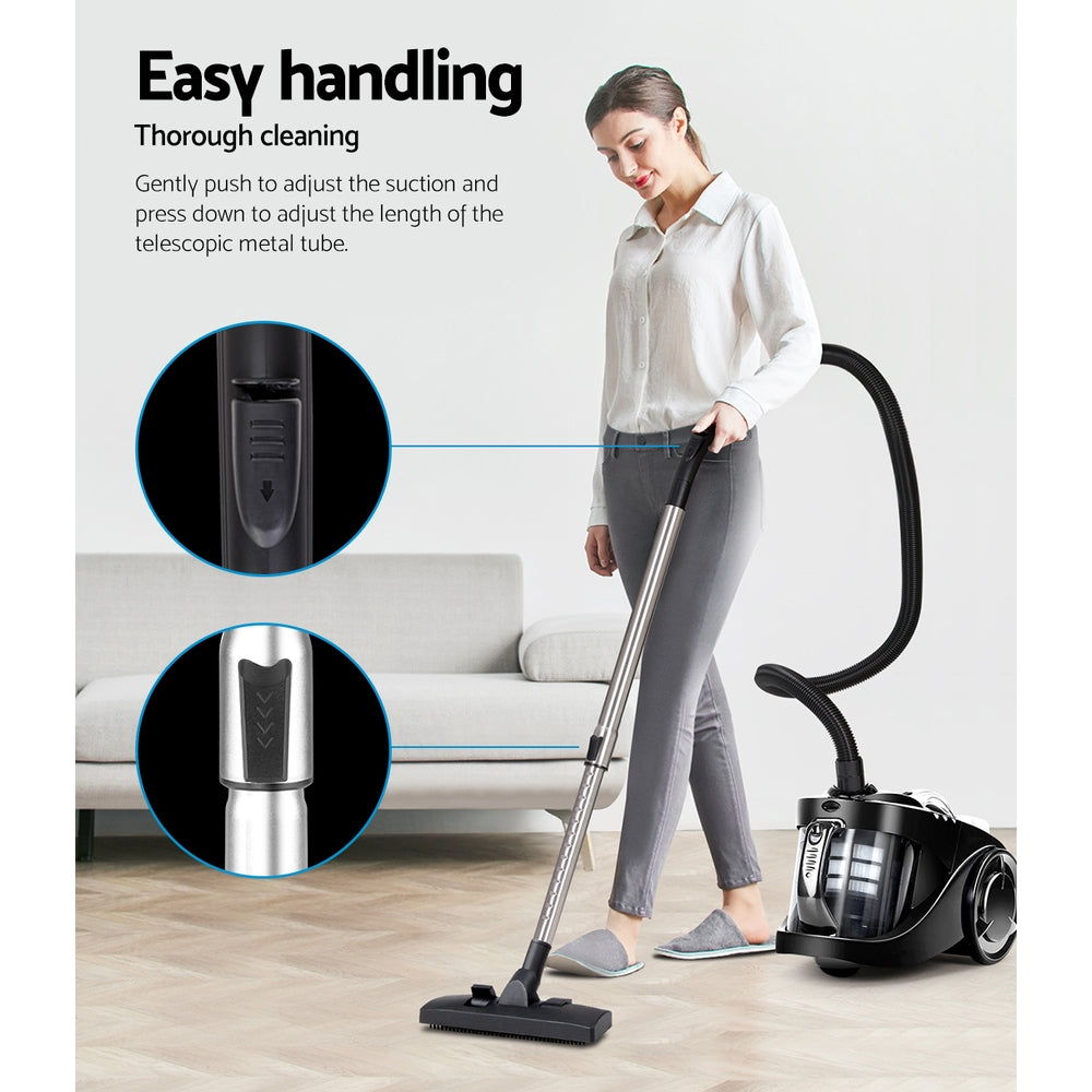 Devanti 2200W Bagless Vacuum Cleaner Black-5