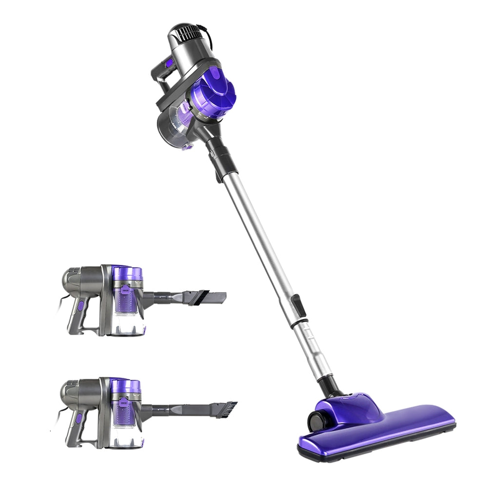 Devanti Stick Vacuum Cleaner Handheld Corded 450W Purple-0