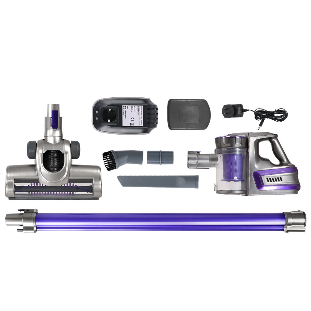 Devanti Stick Vacuum Cleaner Bagless Cordless 150W Purple-6