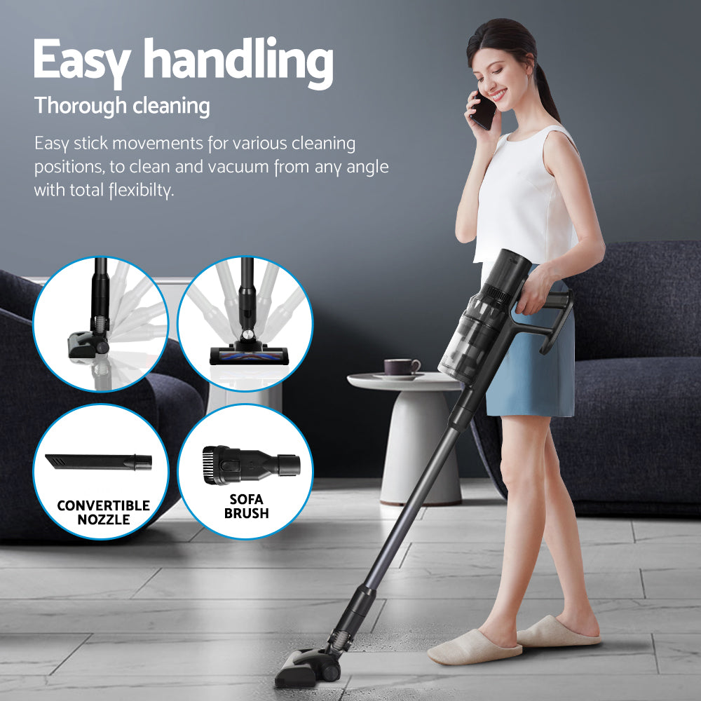 Devanti Stick Vacuum Cleaner Mop Head 350W Grey-5