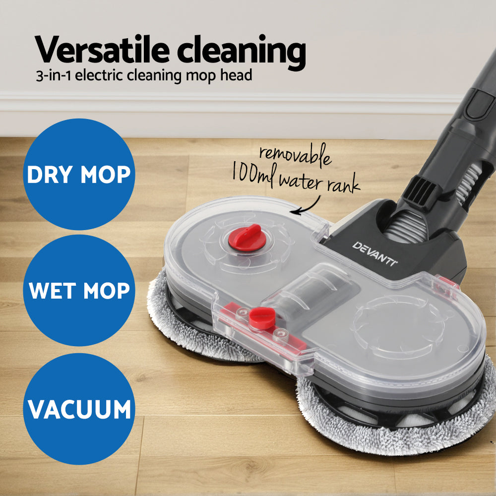 Devanti Stick Vacuum Cleaner Mop Head 350W Grey-6