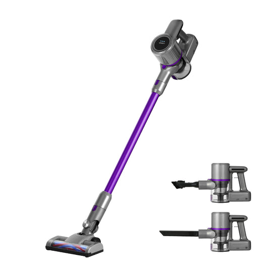 Devanti Stick Vacuum Cleaner Bagless Cordless 120W Purple-0