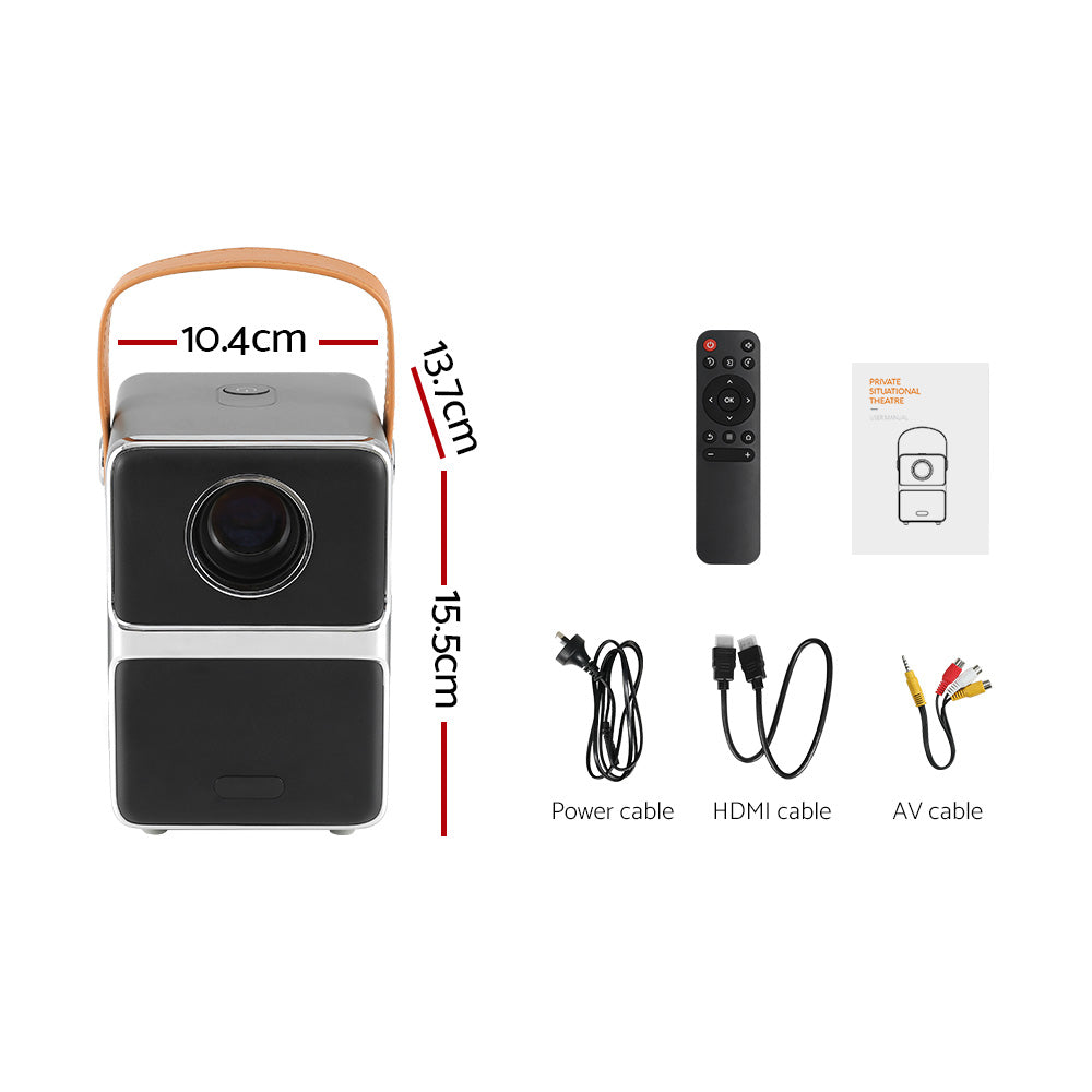 Devanti Portable Mini Video Projector 4K Wifi Home Theater HDMI Support 1080P-1