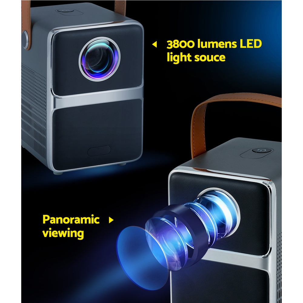 Devanti Portable Mini Video Projector 4K Wifi Home Theater HDMI Support 1080P-4