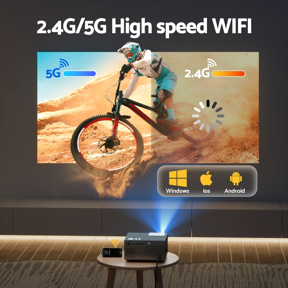 Devanti Video Project 4K 1080P Official Google TV 5G Wifi Home Cinema-5