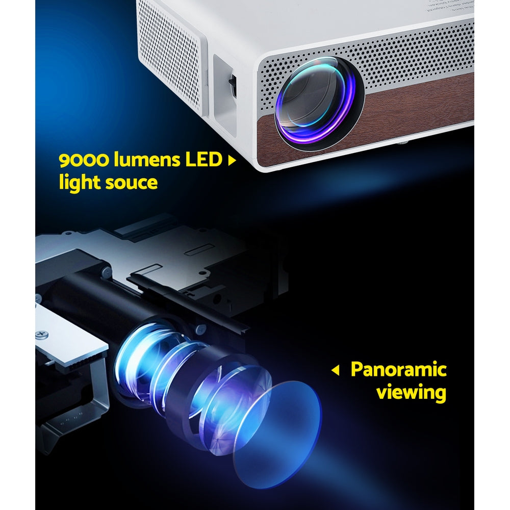 Devanti Portable Wifi Video Projector 4K Home Theater HDMI 1080P Native-4