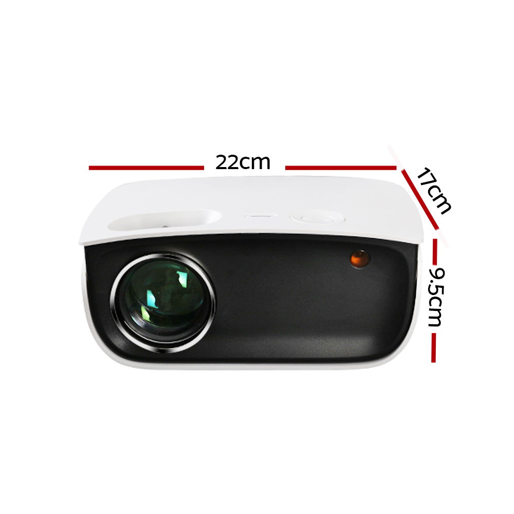 Devanti Portable Mini Video Projector 1080P Wifi Home Theater HDMI White-1