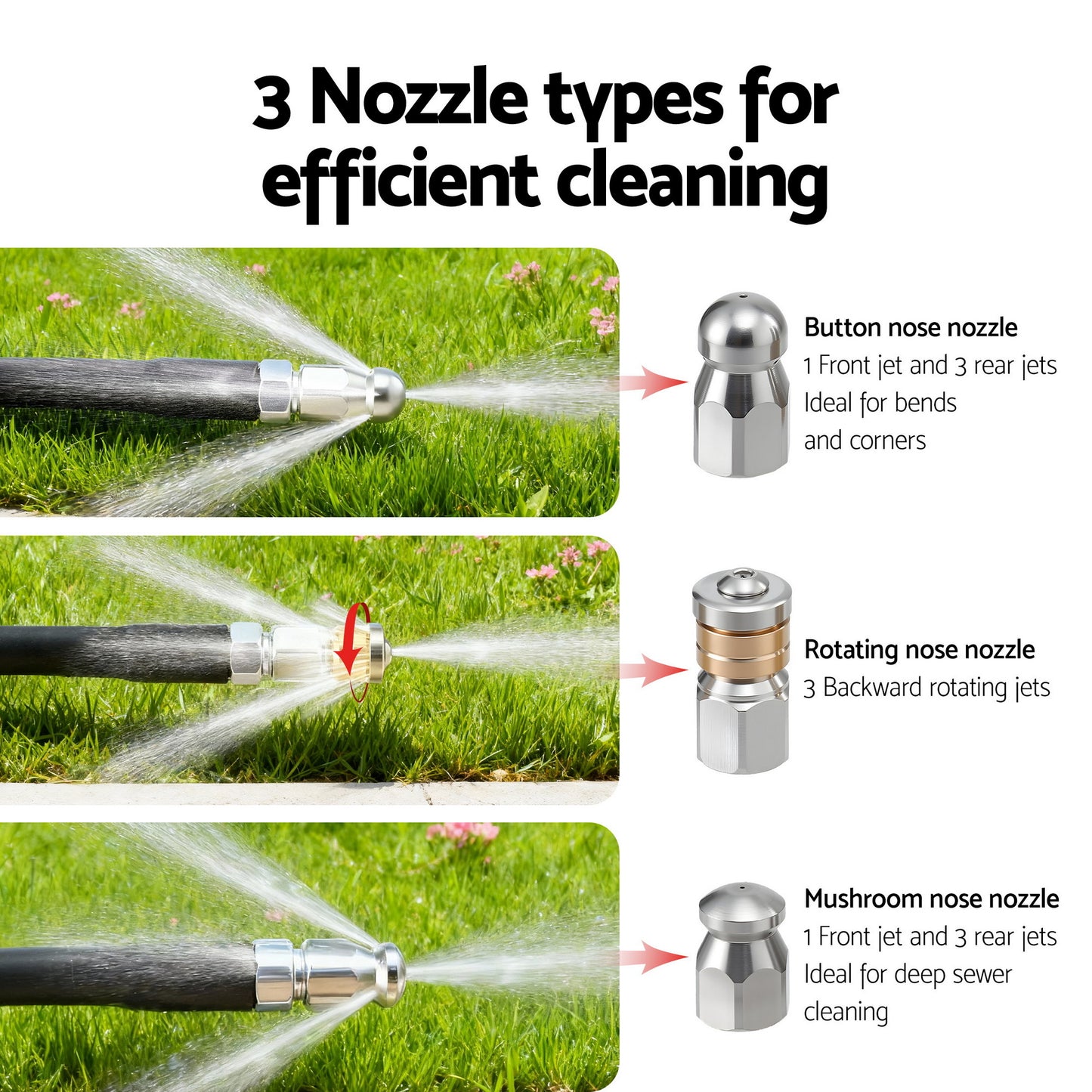 Giantz Pressure Washer Hose 30M 5800PSI Power Replacement Extension 1/4'' Quick Connect-4