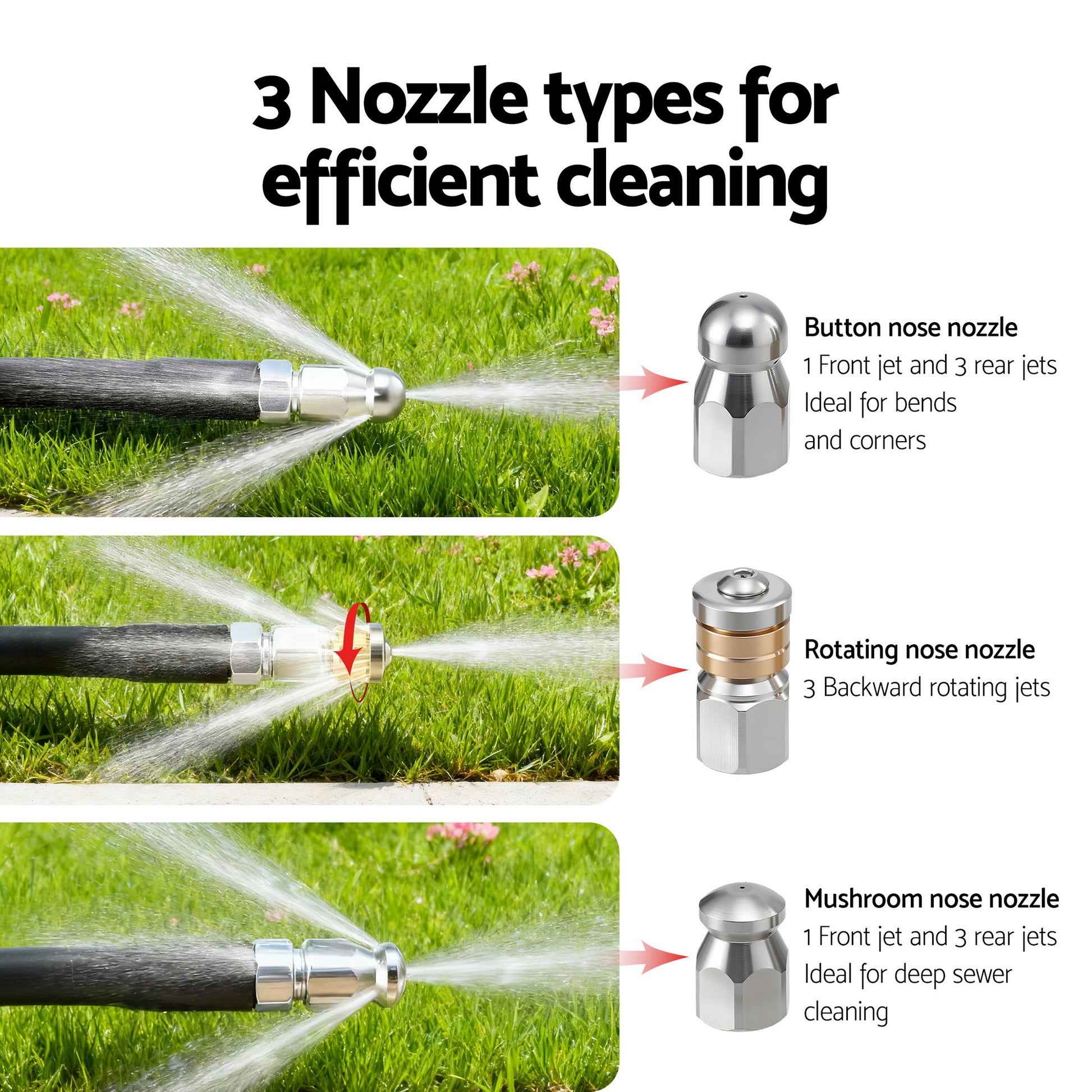 Giantz Pressure Washer Hose 30M 5800PSI Power Replacement Extension 1/4'' Quick Connect-4