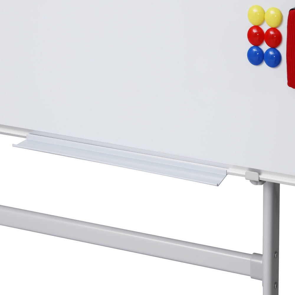 90x120cm Standing Whiteboard with Wheels Magnetic Double-Sided Erase Board-3