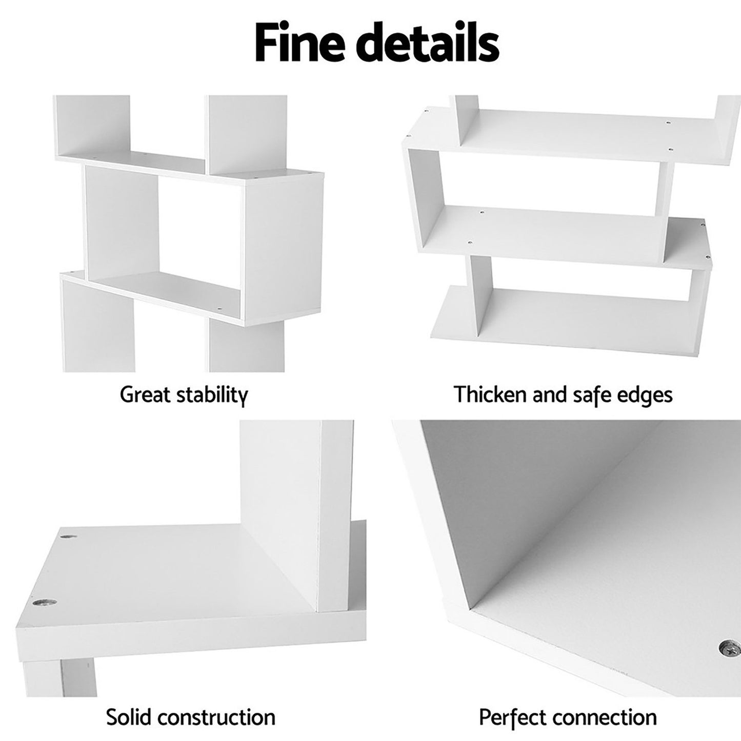 Artiss King Single Bed Frame and Bookshelf-5