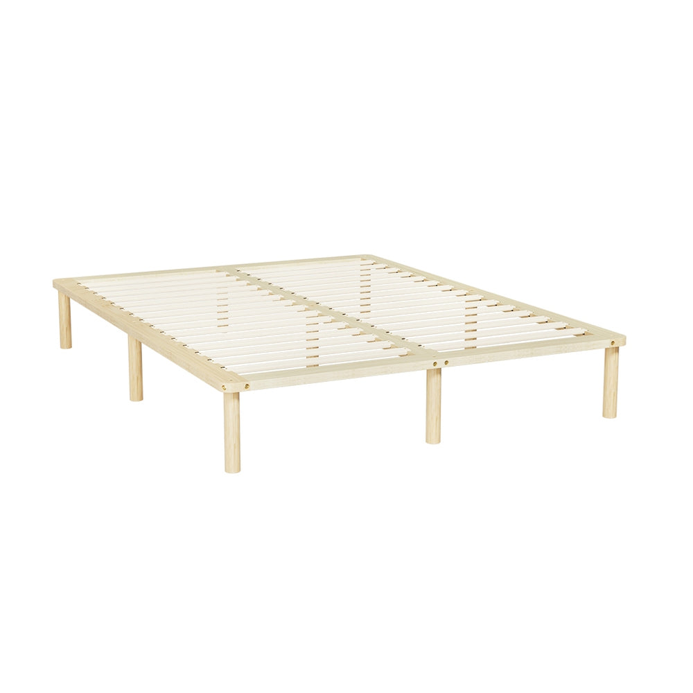 Artiss Bed Frame Double Size Wooden Base Mattress Platform Timber Pine AMBA-0