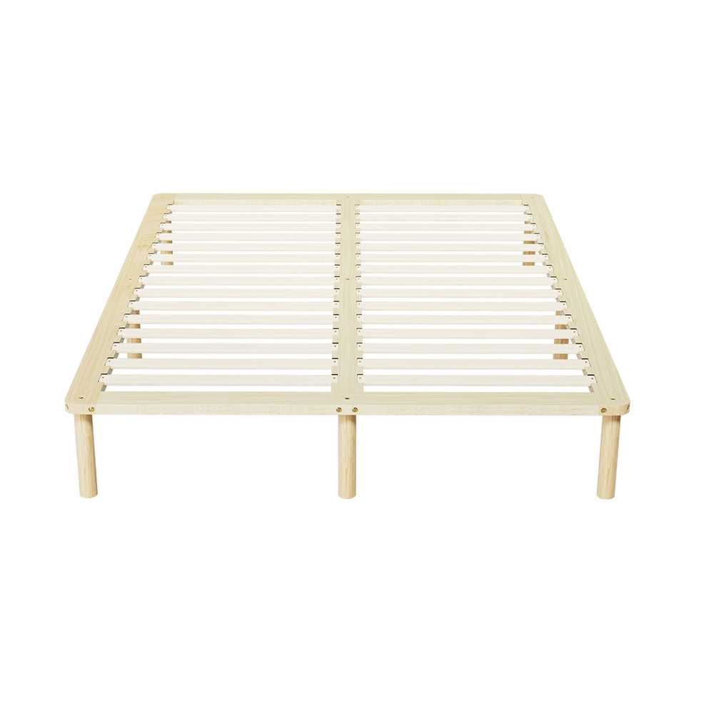 Artiss Bed Frame Double Size Wooden Base Mattress Platform Timber Pine AMBA-2