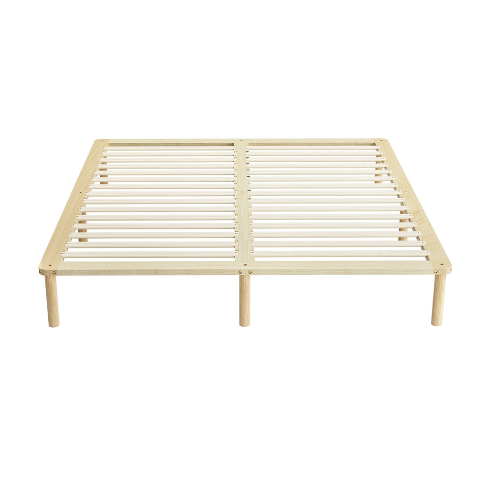 Artiss Bed Frame King Size Wooden Base Mattress Platform Timber Pine AMBA-2