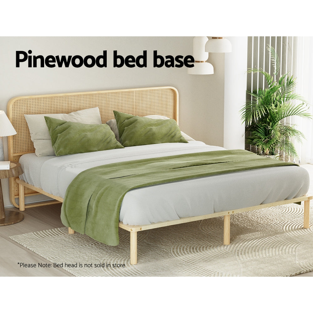 Artiss Bed Frame King Size Wooden Base Mattress Platform Timber Pine AMBA-3