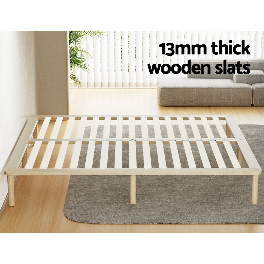 Artiss Bed Frame King Size Wooden Base Mattress Platform Timber Pine AMBA-4