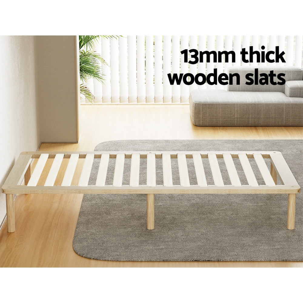 Artiss Bed Frame King Single Size Wooden Base Mattress Platform Timber Pine AMBA-4