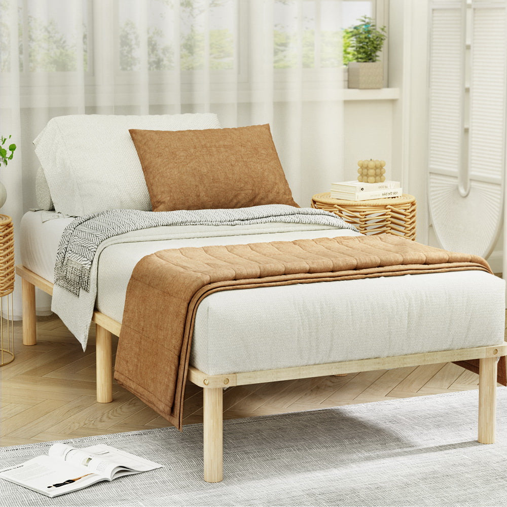 Artiss Bed Frame King Single Size Wooden Base Mattress Platform Timber Pine AMBA-6