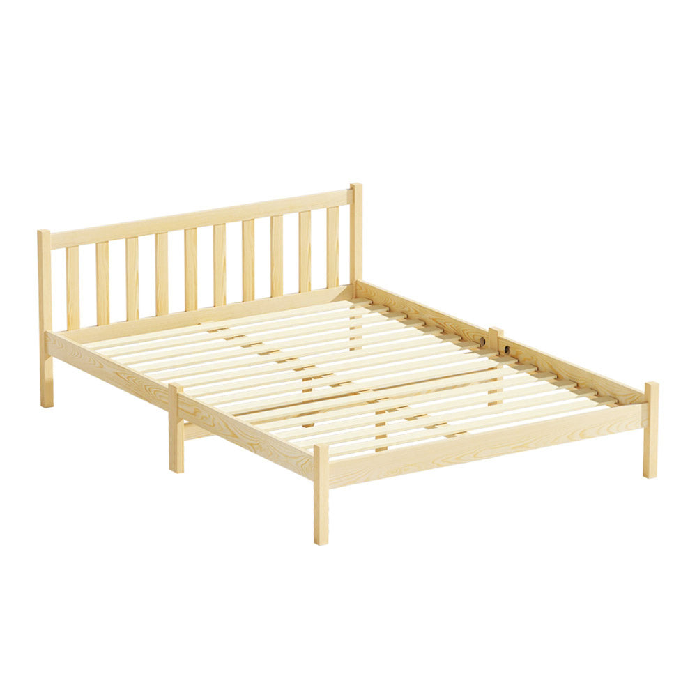 Artiss Bed Frame Double Size Wooden Oak SOFIE-0