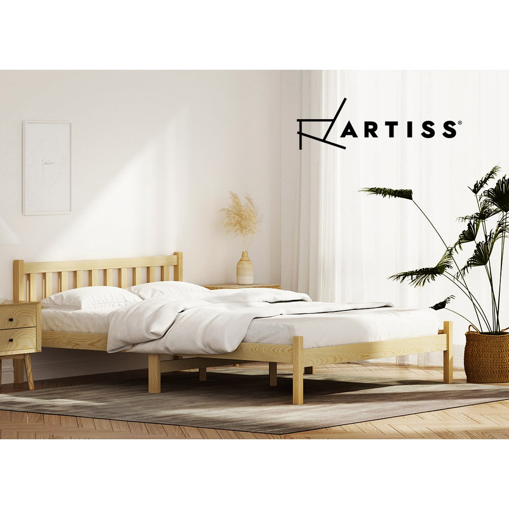 Artiss Bed Frame Double Size Wooden Oak SOFIE-6