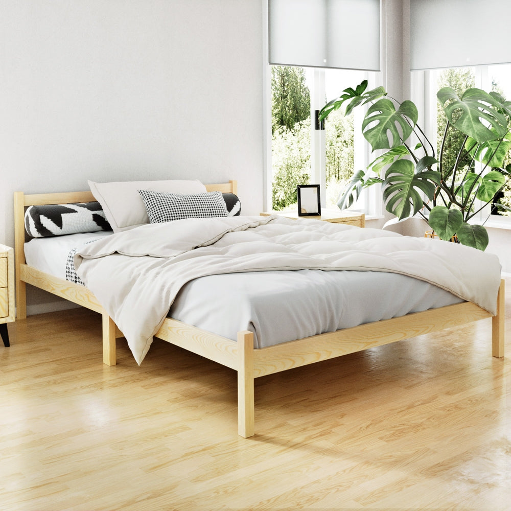 Artiss Bed Frame Double Size Wooden Oak SOFIE-7