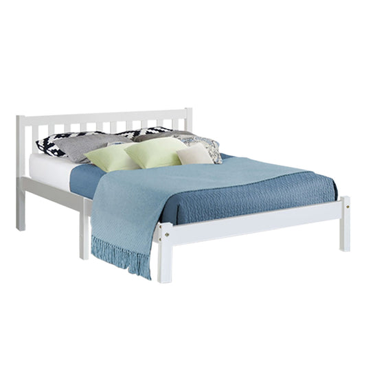 Artiss Bed Frame Double Size Wooden White SOFIE-0